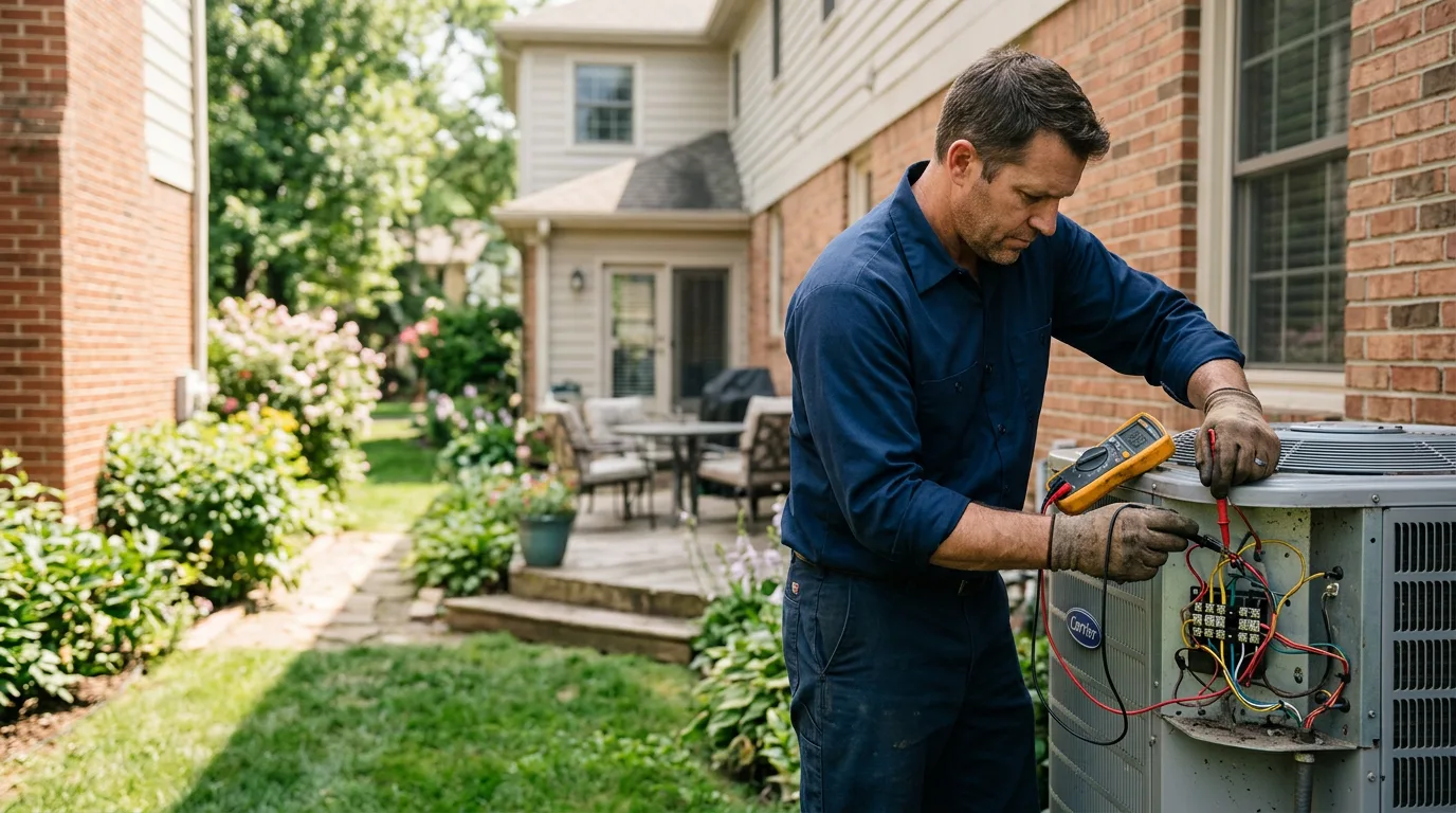 HVAC technician working near Parishville, NY
